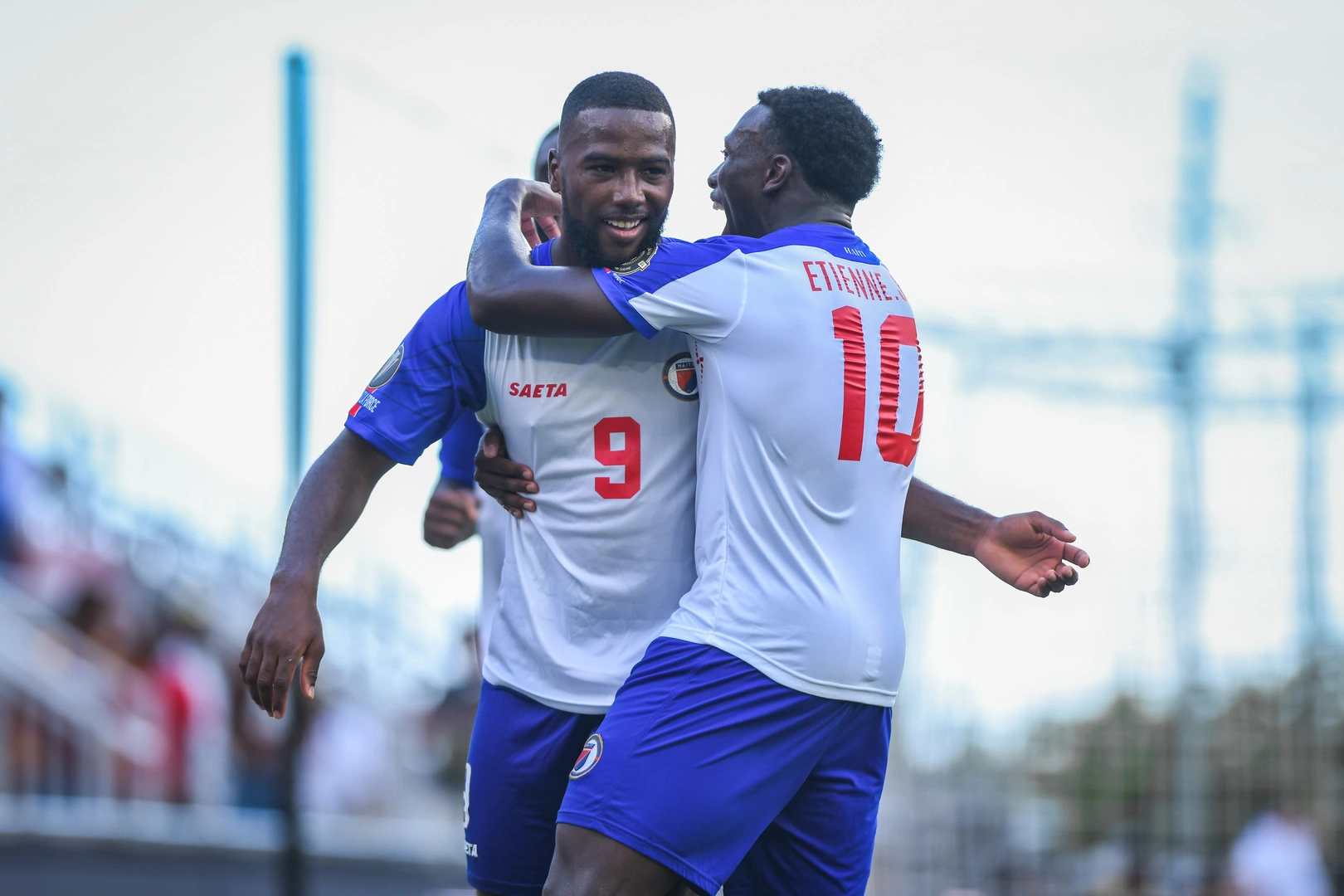 Seleção haitiana, comemorando um gol