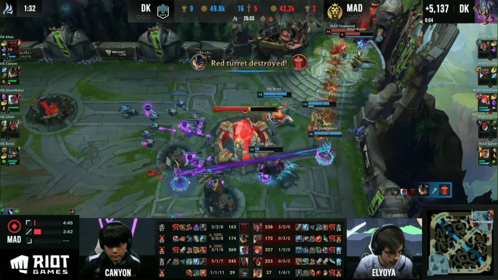 DWG KIA vs. leões MAD