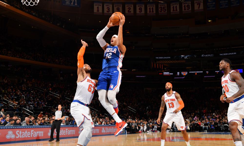 Philadelphia 76ers x NY Knicks Probabilidades para a temporada da NBA e escolha grátis
