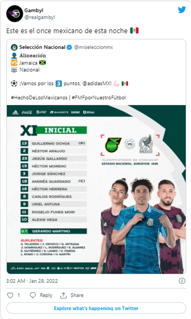 Jamaica (1) vs. Mexico (2)