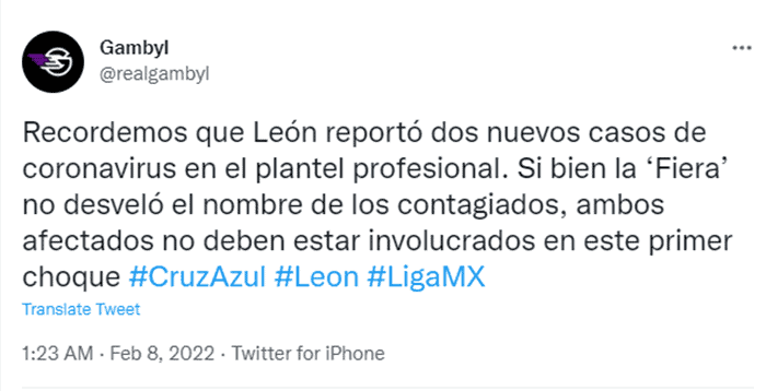 Cruz Azul (1) vs. León (0)