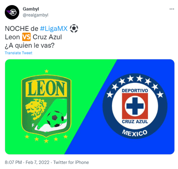Cruz Azul (1) vs. Leon (0)