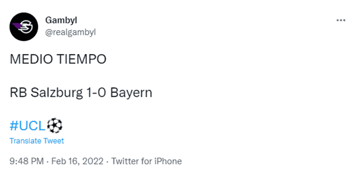 RB Salzburgo (1) x Bayern (1)