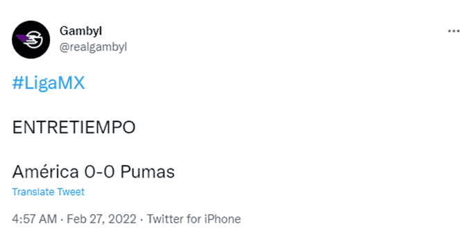 América (0) vs. Pumas (0) – Resultados