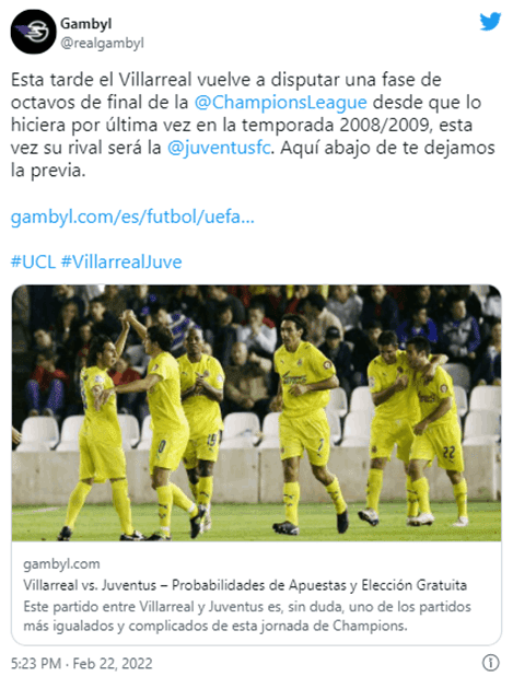 Villarreal (1) vs.Juventus (1)
