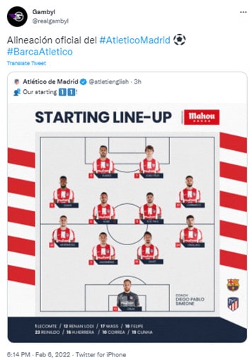 Barcelona; Atlético de Madri