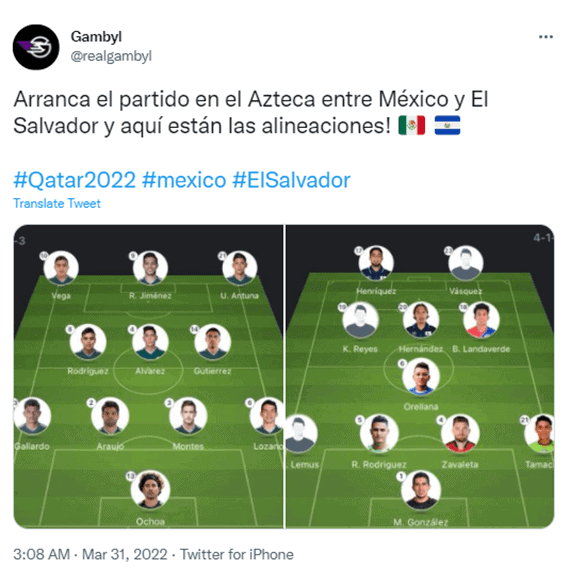 México (2) x El Salvador (0) – Resultados
