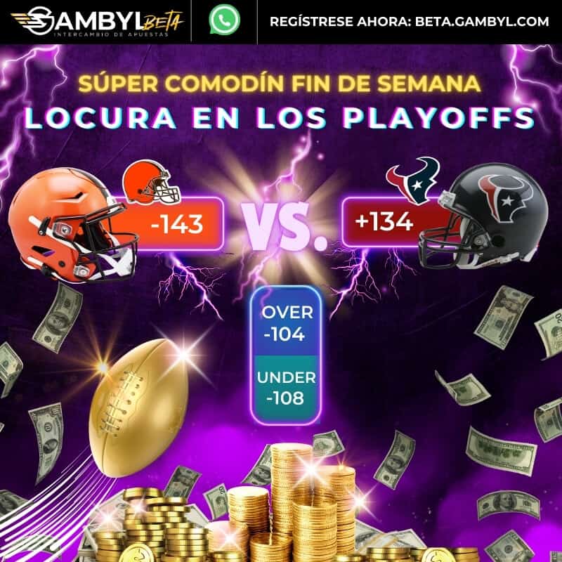 Texans vs Browns mejor apuesta comodín de la NFL