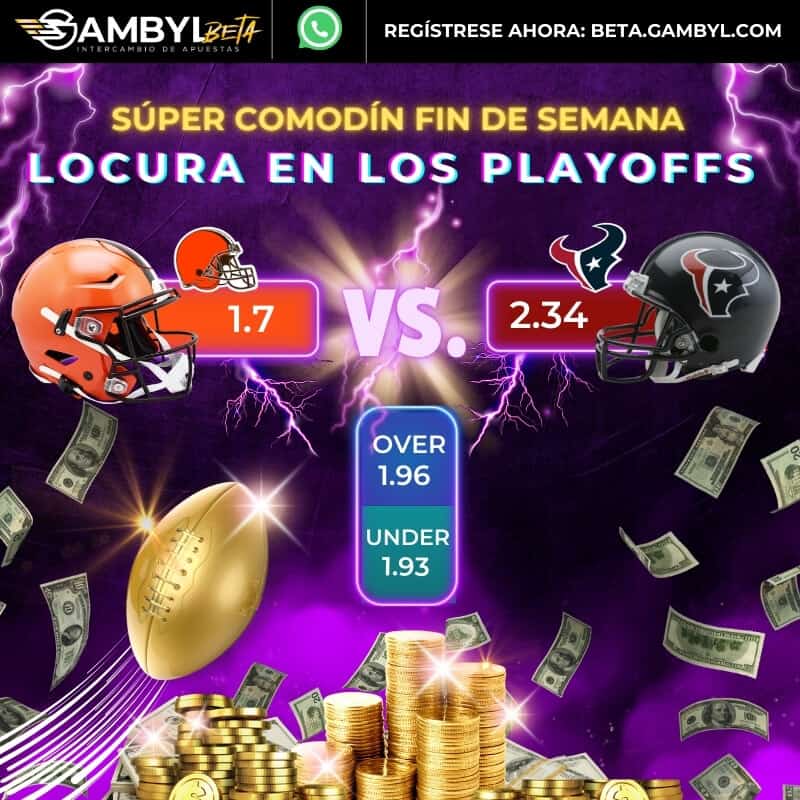 Texans vs Browns mejor apuesta comodín de la NFL