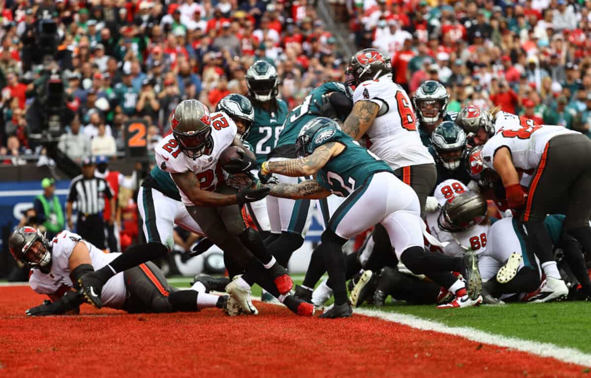 Buccaneers vs. Eagles: visualização do Wild Card