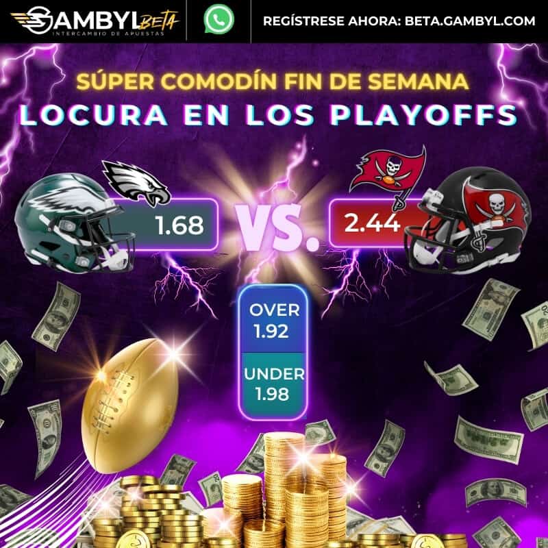 Comodín para la mejor apuesta de Buccaneers vs Eagles