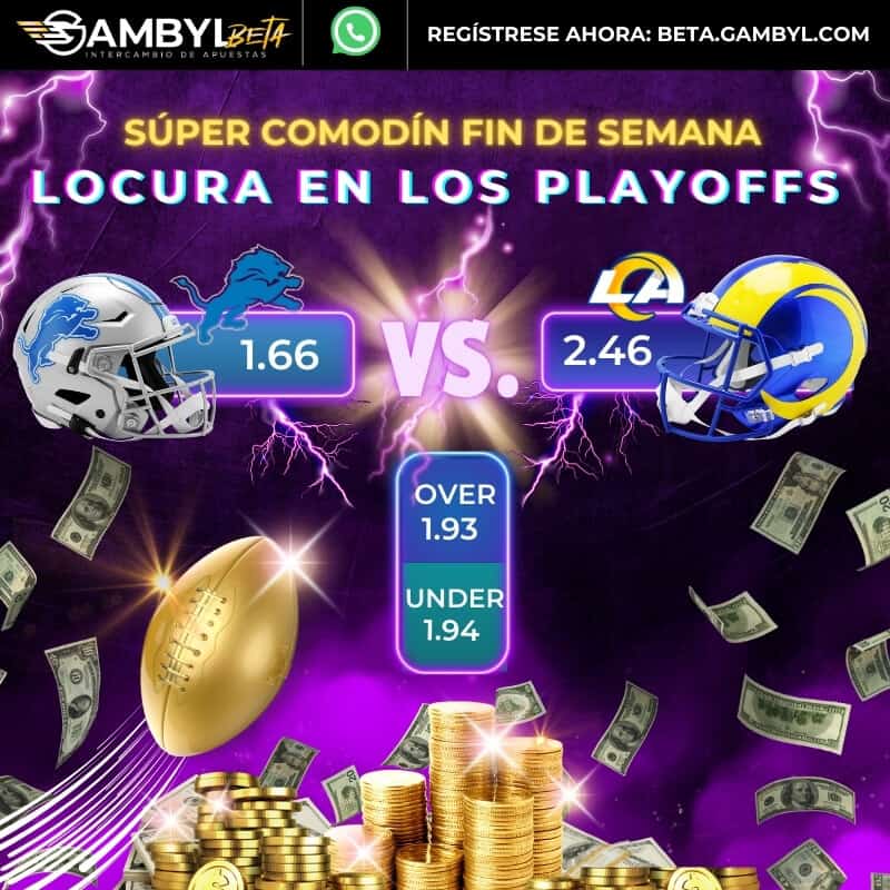 Comodín de mejores apuestas de Lions vs Rams